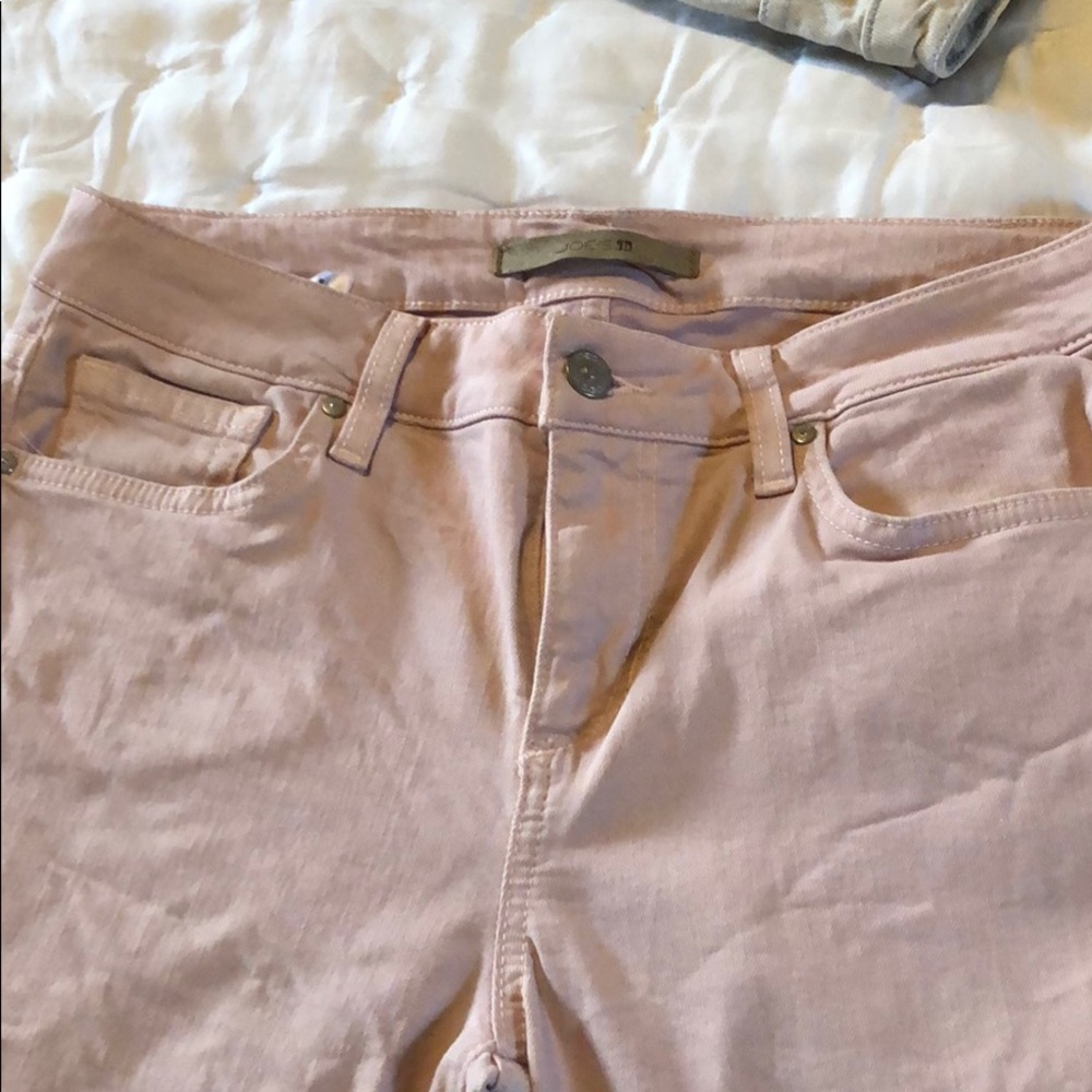 Joe’s Rose colored ankle jeans
